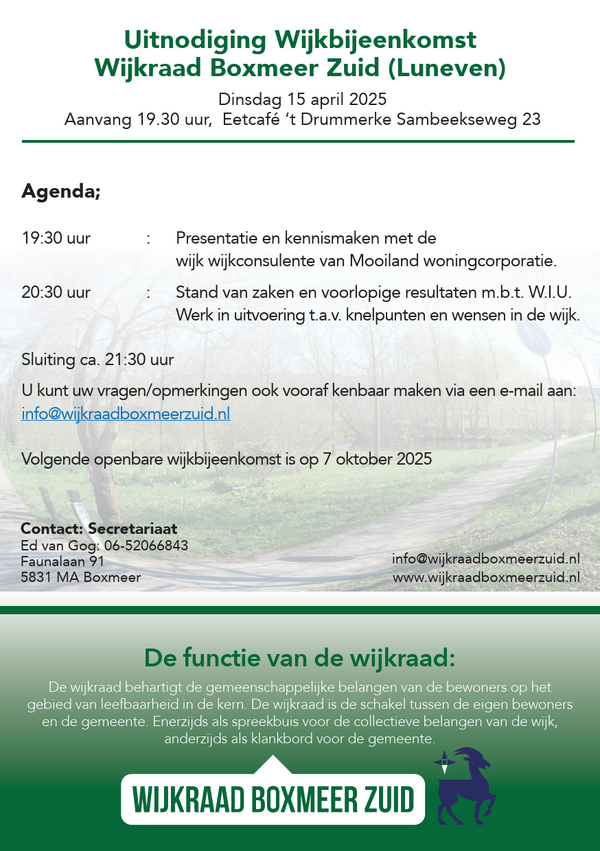 Openbare wijkbijeenkomsten
